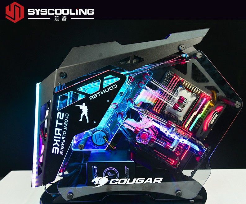 2020 Syscooling PC Water Cooling Kit For AMD CPU PETG Tube Liquid