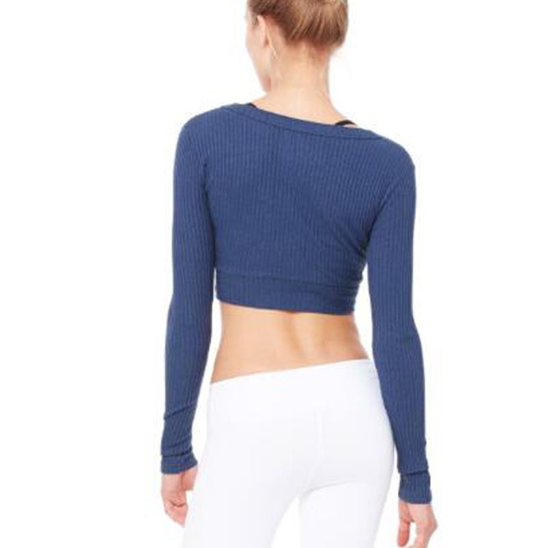 crop top manga larga deportivo