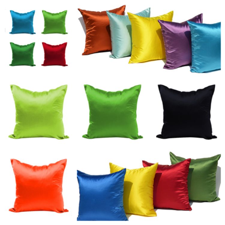 bright colored pillow cases