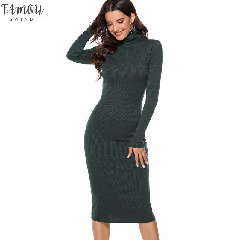long sleeve mid dress
