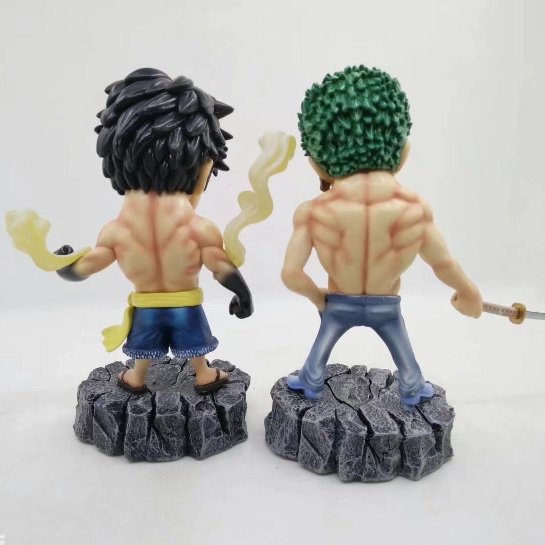 Chapeau De Paille Luffy Tatouage vente de hot GK SD One Piece Le chapeau de paille Pirates tatouage Monkey  D. Luffy Roronoa Zoro Underworld ver. 15CM cadeau PVC pour les enfants