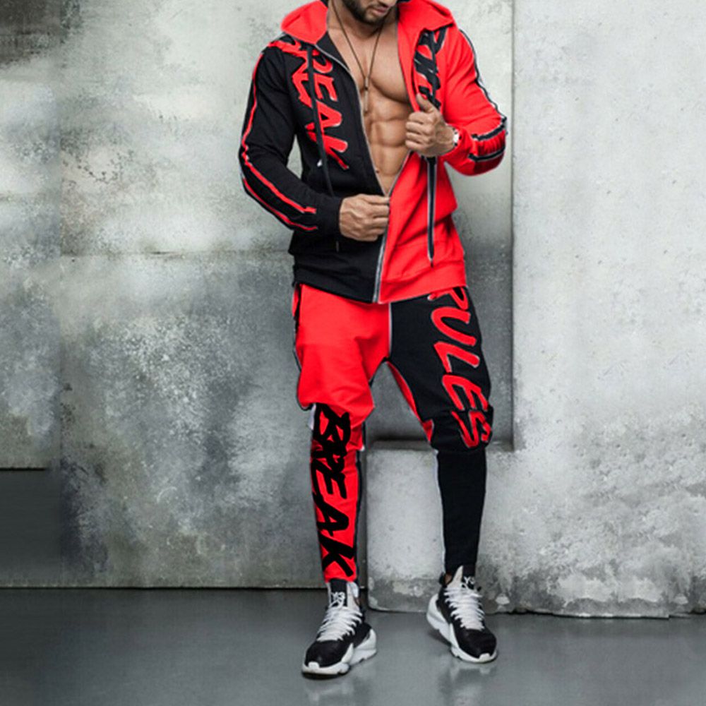 Compra 2 Piezas Ropa Para Hombre Streetwear Hip Hop Ropa Hombre Set Slim  Casual Traje Hombres Zipper Jacker + Pantalones Lápiz Deporte Sets Barato |  Entrega Rápida Y Calidad | Es.Dhgate