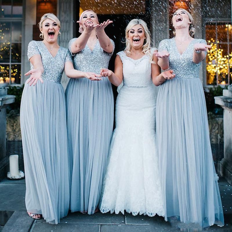 dusty blue bridesmaid robe