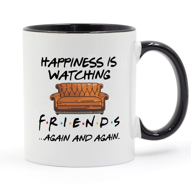 Happiness Is Watching Tv Shows Friends Mug Coffee Milk Ceramic Cup Creative Diy Gifts Home Decor Mugs 11oz Ceramic Coffee Travel Mugs Ceramic Cups And Mugs From Qygw Home 42 97 Dhgate Com