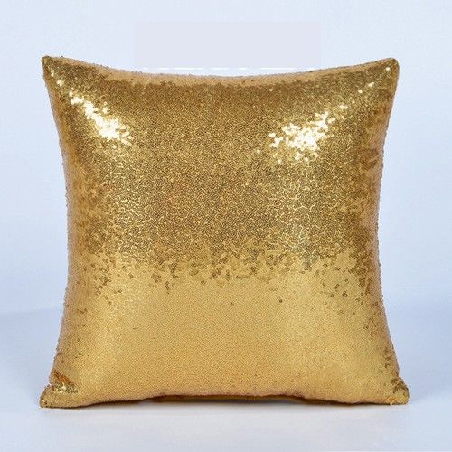 Solid Sequins Pillow Case Shiny Pillow Covers Reflective Sofa Back