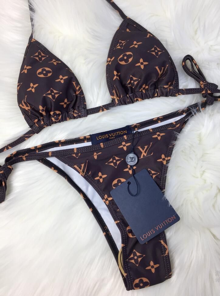 brown louis vuitton bikini