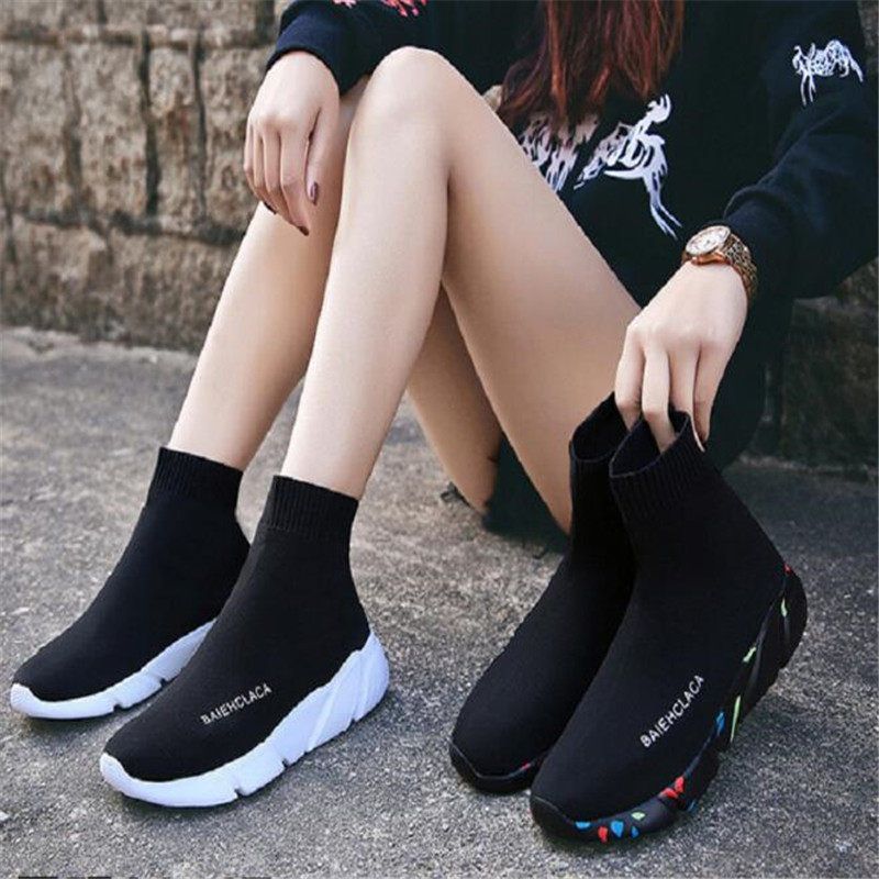 black shoes socks