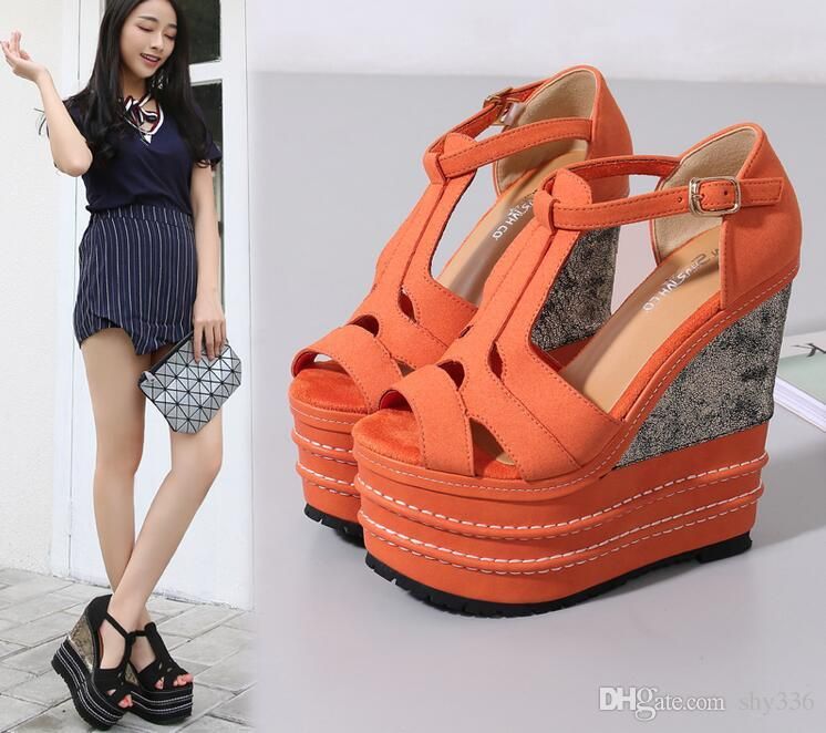 designer platform wedge sandals