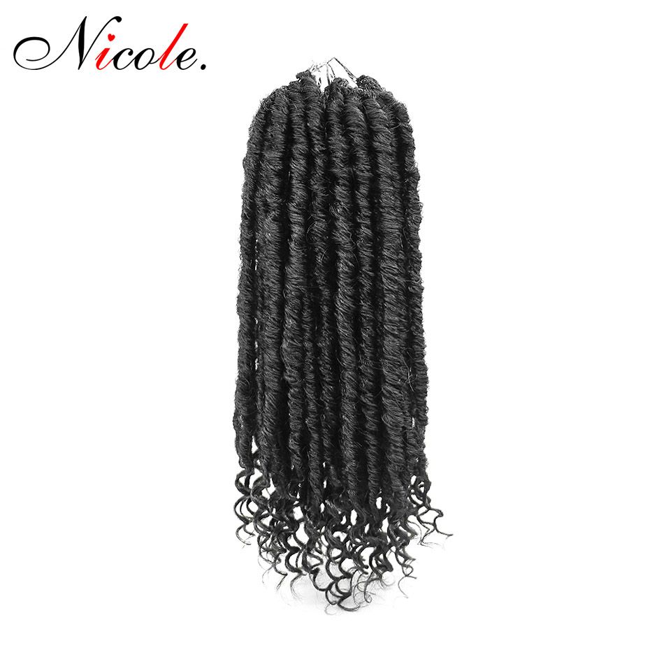 Nicole Crochet Braiding Bulk Hair Synthetic Goddess Faux Locs Curly Ends  Braids 24 Strands/Pack Omber Locs Black/ Brown Color 18 Inch From Nicohair,  $26.74 | DHgate.Com