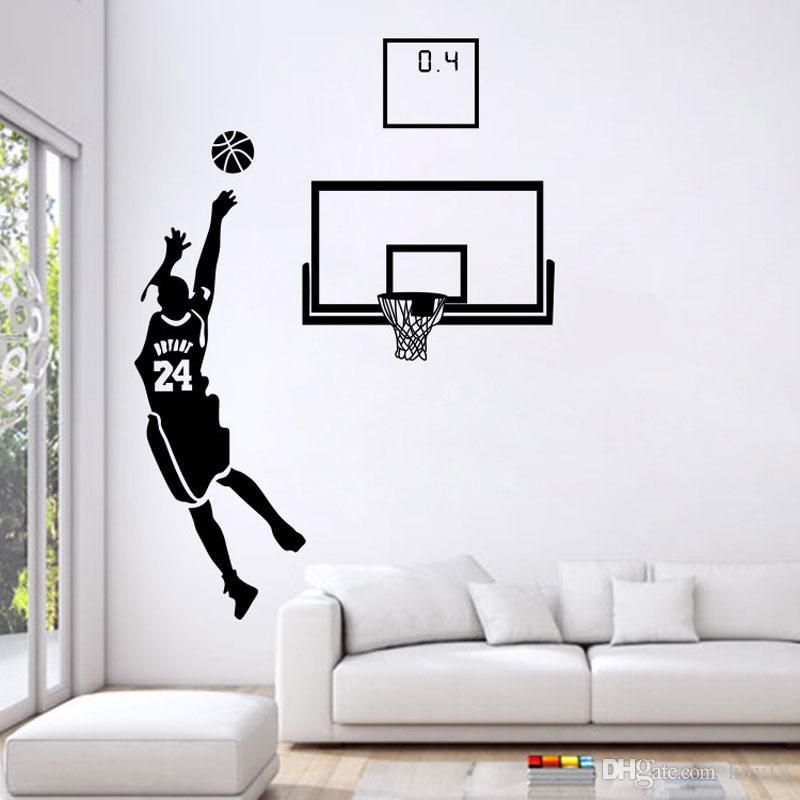 Removable Wallpaper Basketball Player Wall Sticker Sport Boys Name Vinyl Sticker