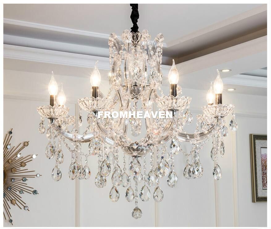 Modern Crystal Chandeliers Creative Candle Hanging Lamps For