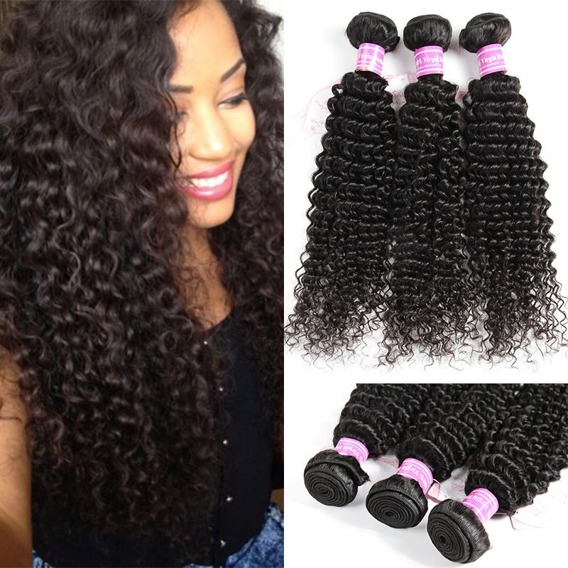 Indian Jerry Curl Weave Kinky Curly 4 Bundles Mongolian Curly Hair