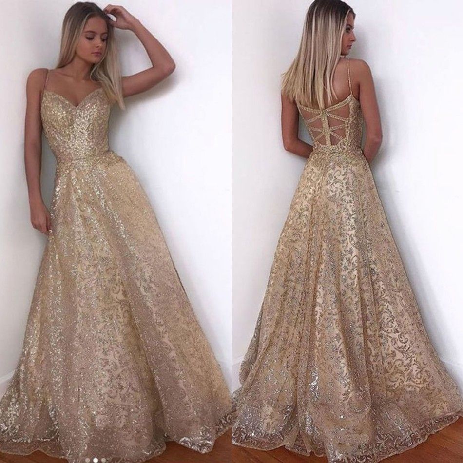 Großhandel Champagne Luxus Gold Lange Pailletten Party Kleid Rosa Doppel V Ausschnitt Günstige Abendkleider Ärmellos Abschlussball Party Abendkleider Großhandel Champagne Luxus Gold Lange Pailletten Party Kleid Rosa Doppel V Ausschnitt Günstige Abendkleider Ärmellos Abschlussball Party Abendkleider