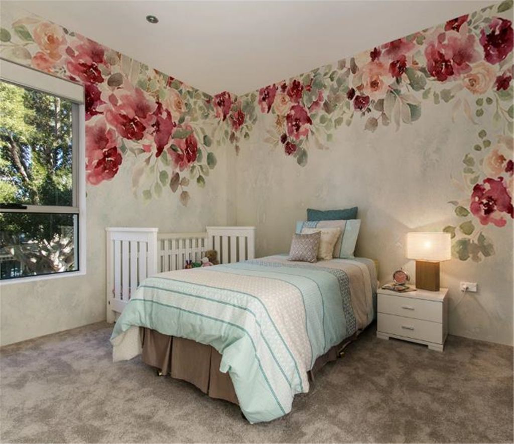 2019 Photo 3d Wallpaper Modern Minimalist Hand Painted Rose Flower Whole House Background Wall Romantic Wall Paper Christmas Computer Wallpaper