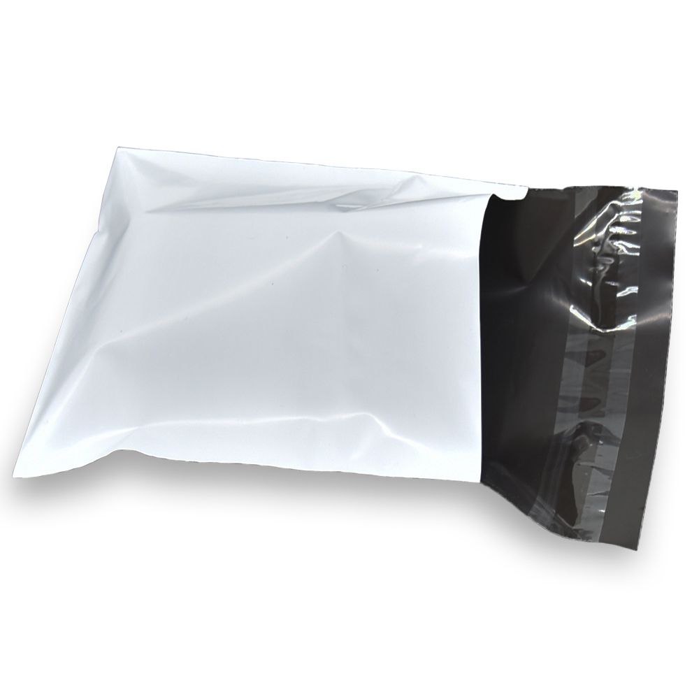 bolsas de correo Blanco Bolsa de correos de plástico de franqueo vitrocerámica fuerte sello durable 100 un 