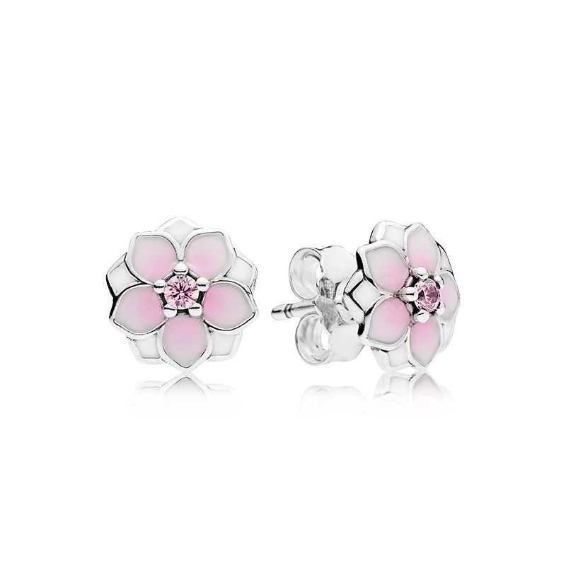 Pandora flower shop earrings pink