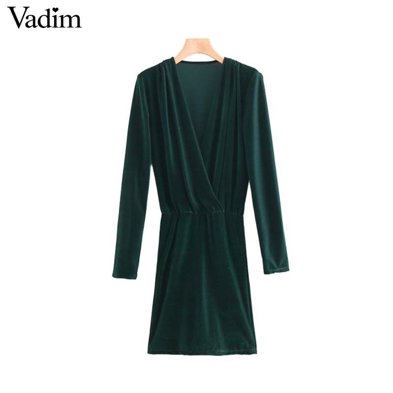 low cut velvet dress