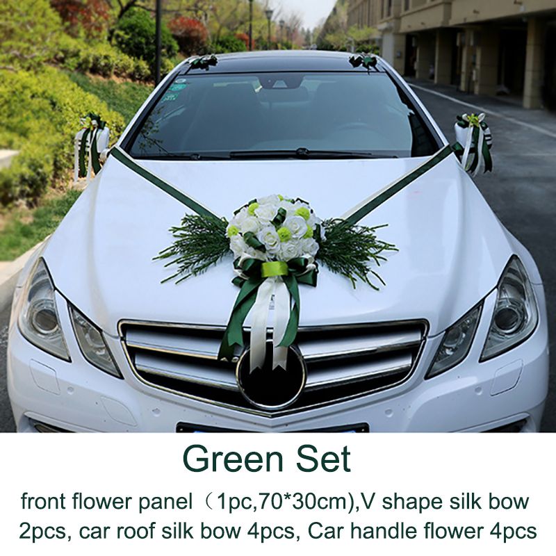 2020 A Set Wedding Car Decor Simulation Roses Artificail Flowers