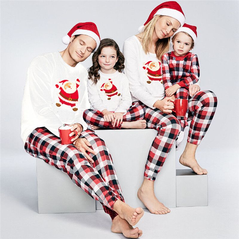 XMAS Family Matching Christmas Pajamas Set Women Men Kid Sleepwear Nightwear Lot