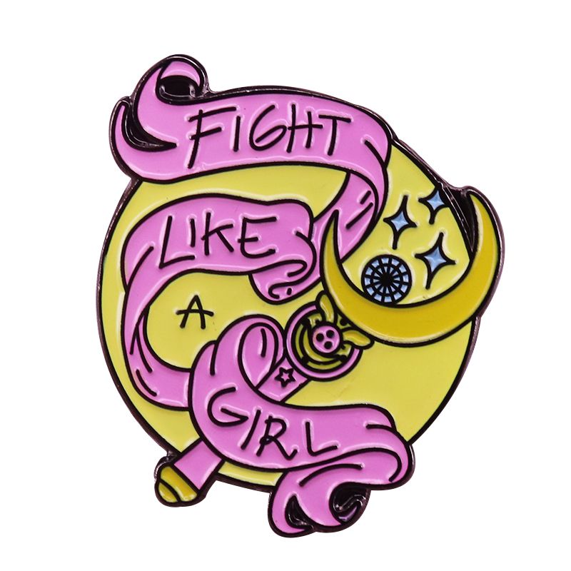 2020 Fight Like A Girl Feminist Brooch Sailor Moon Pin Magic Wand 2020 Fight Like A Girl Feminist Brooch Sailor Moon Pin Magic Wand