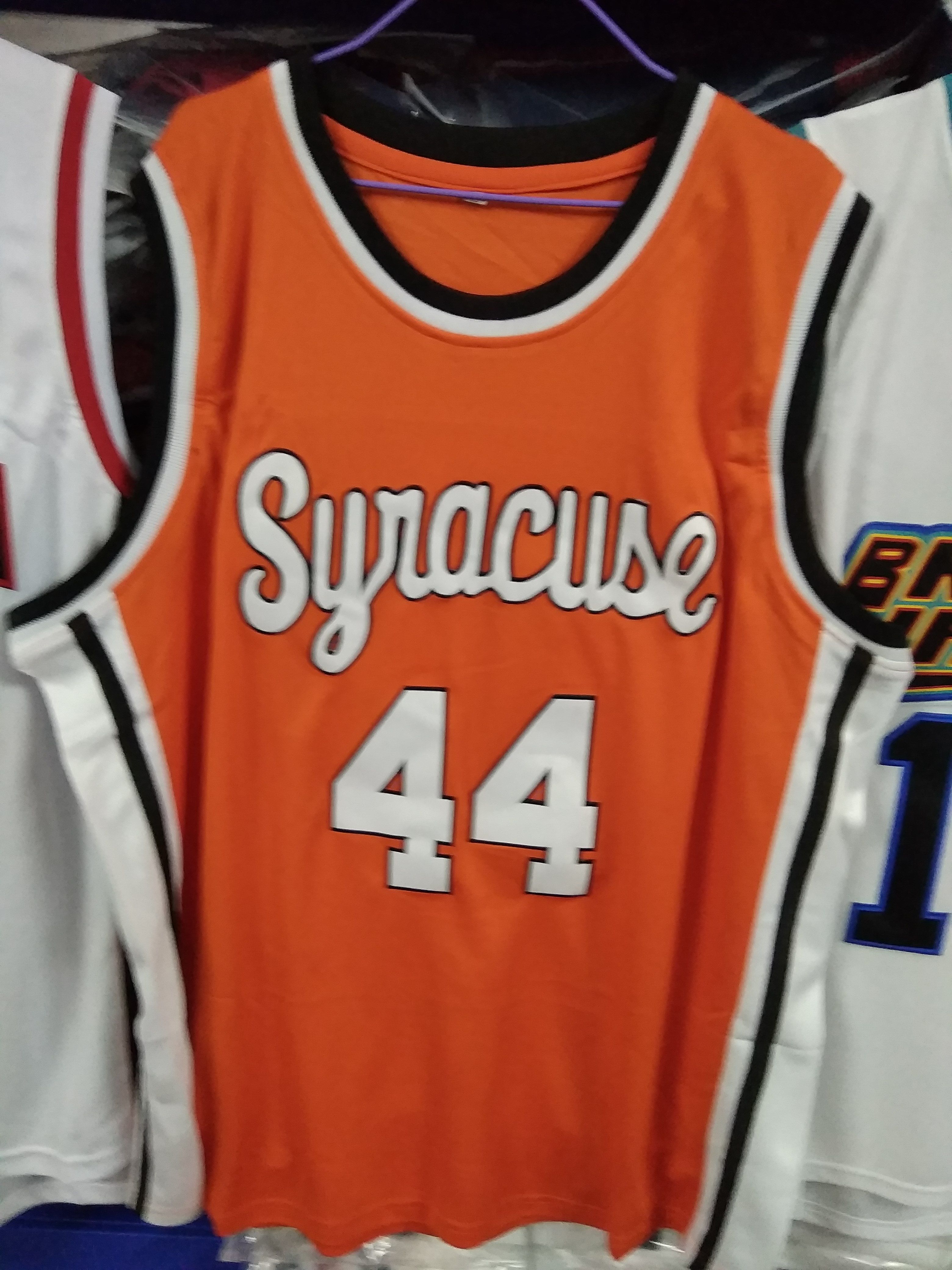 Derrick Coleman #44 Syracuse Sewn Stitched Autographed Custom Orange Jersey JSA 