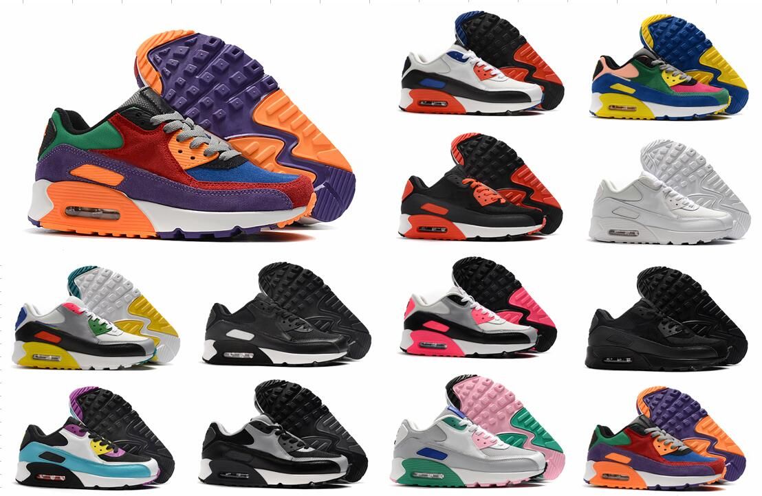 Top 90s Running Shoes Air Sports Shoes Men Women 90s Causal Shoes White Infrared South Beach 