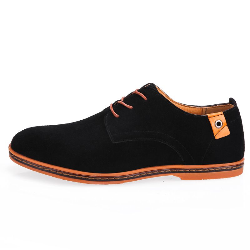 Big Size Men Casual Shoes Brand Suede Leather Classic Retro Business ...