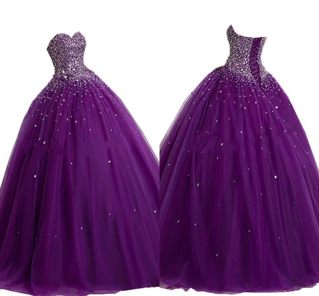 dark purple ball gown