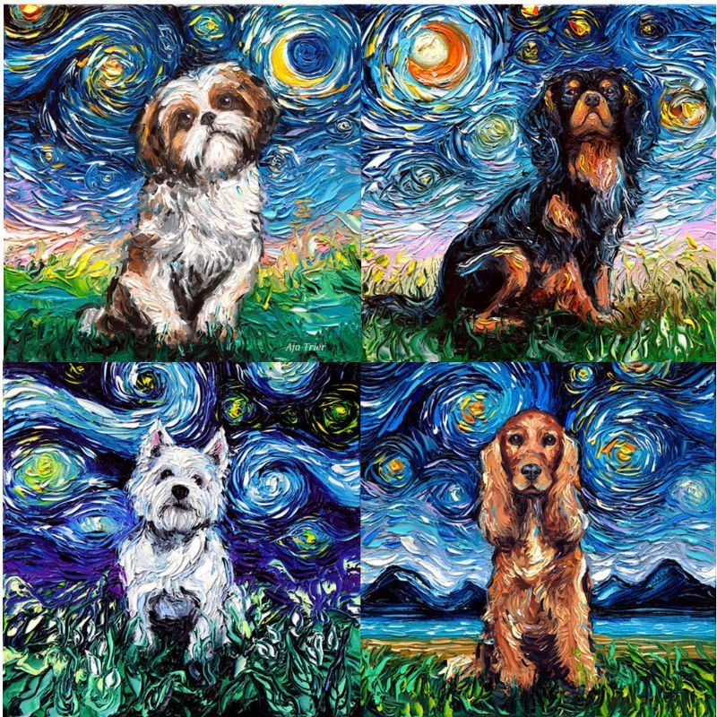 Funny Dog Full Drill DIY 5D Diamond Painting Embroidery Cross Stitch Kits Decor
