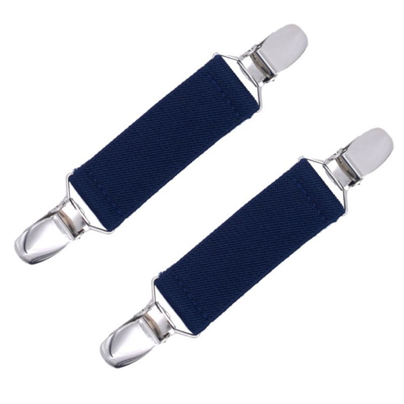 Unisex Children Elastic Mittens Metal Clips Solid Color Duckbill Gloves Clamps