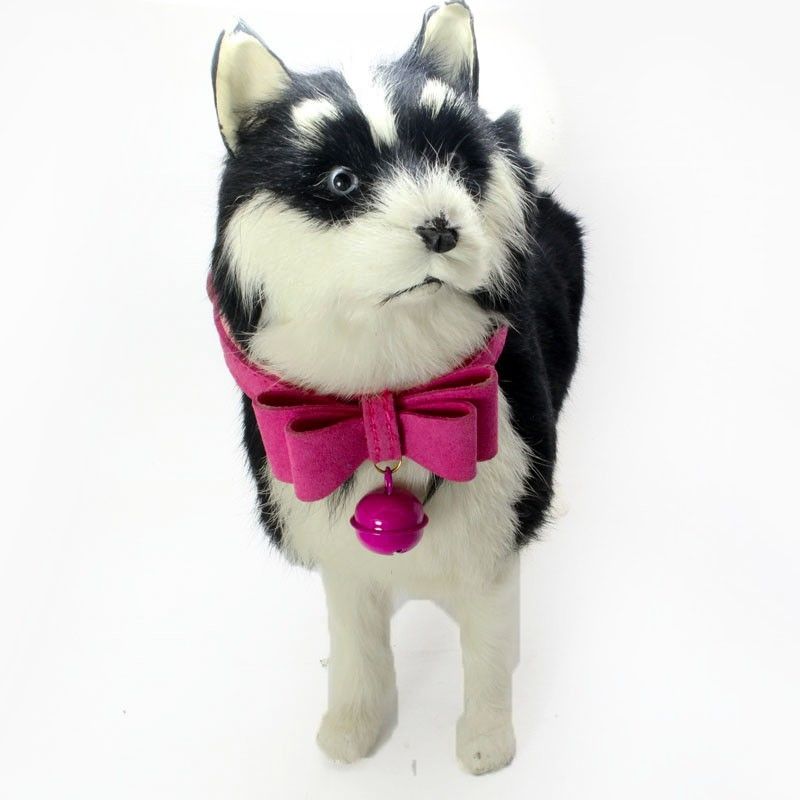 2020 Pet Dog Collar Bell Bow Designer Perro For Small Pu Leather