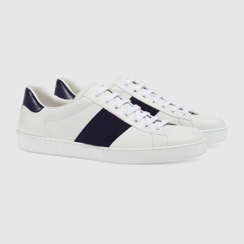 white trainers with stripe
