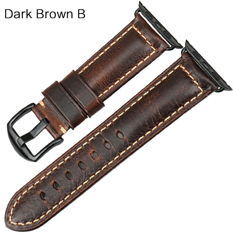 B-marrón oscuro para Apple Watch 38 mm