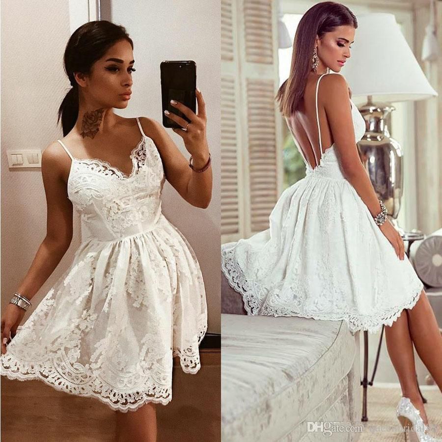 white short graduation dresses 2019