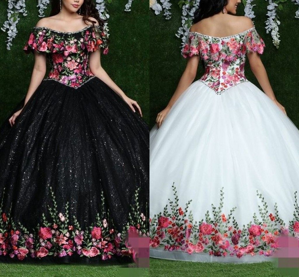 black and white sweet 16 dresses