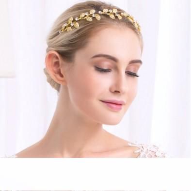 2019 Pretty Party Wedding Band Vine Gold Silver Color Leaf Crystal