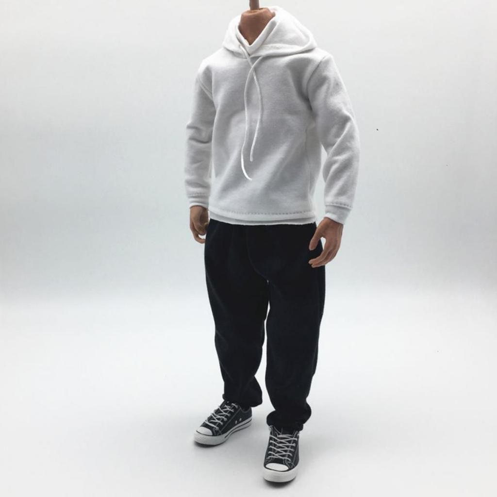 1/6 Scale Gray Zippered Hoodie Outfit For 12" HT PH Male Action Figure Body 