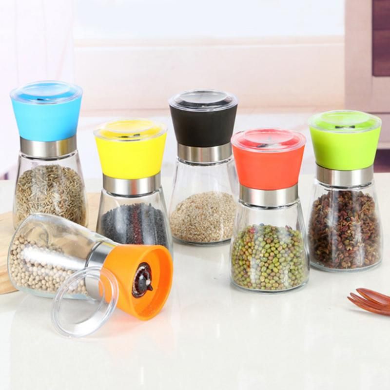 glass salt and pepper grinders