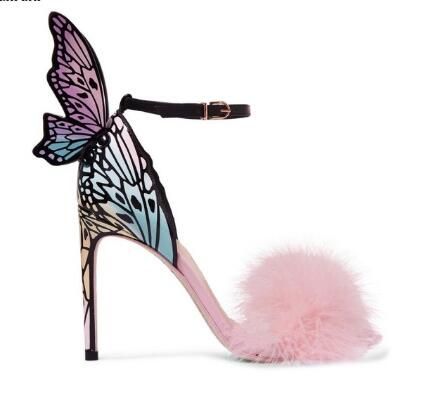 feather stiletto heels