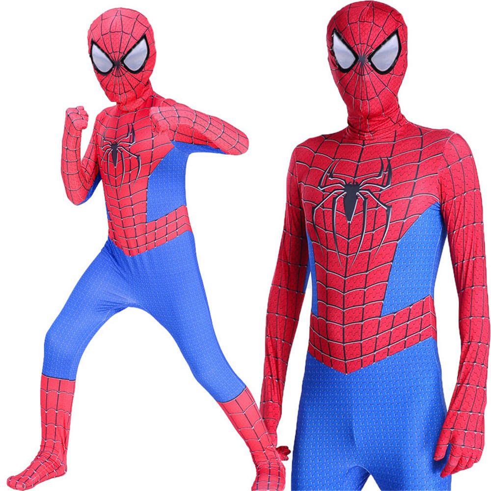 New Children Boy Spiderman Costume Spider Man Kids And Adult Superhero Lycra Spiderman Hero Zentai Halloween Costume Office Group Halloween Costumes 6 People Halloween Costumes From Mascotg9 19 29 Dhgate Com