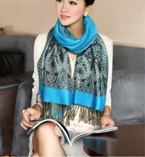 Hot New Fashion Pashmina Cashmere Womens Scarves Paisley Stole Shawl Wrap Scarf