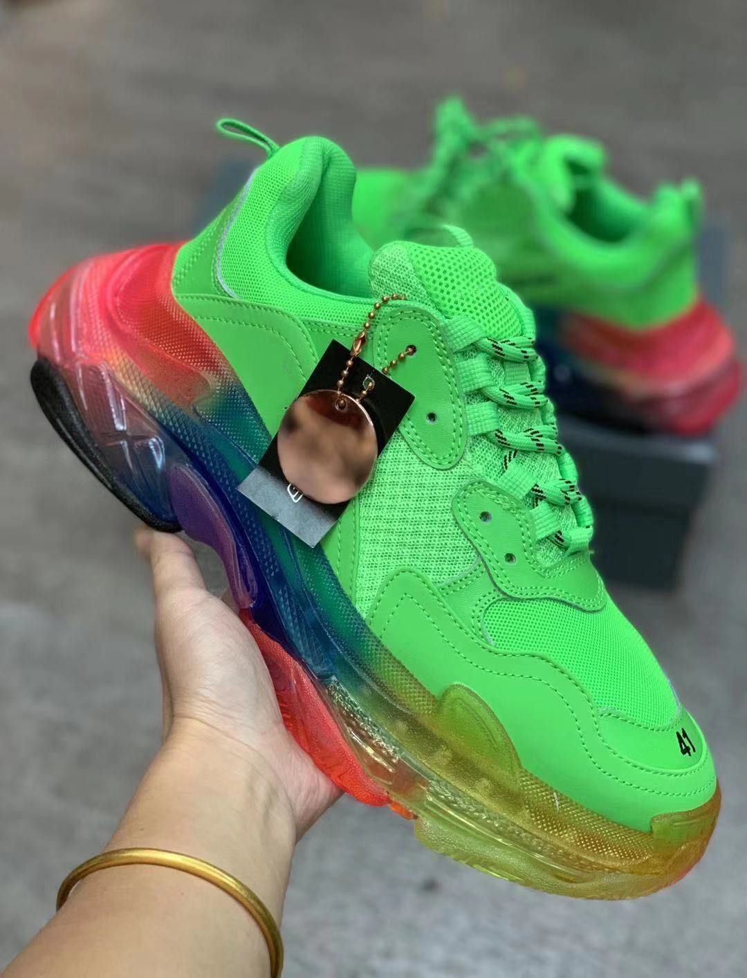lime color sneakers