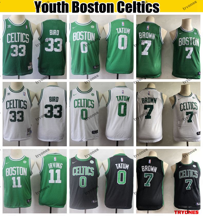 Compre Boston Celtics Niños Irving Juvenil 11 Jayson Tatum 0 Jaylen Brown 7  Camiseta De Baloncesto Larry Bird Vintage 33 Verde Cosido Niños Jerseys S  XL A 46,21 € Del Tryones | DHgate.Com