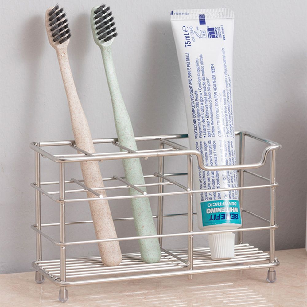 Cepillo de dientes de acero inoxidable Soporte de pasta de dientes Soporte para 