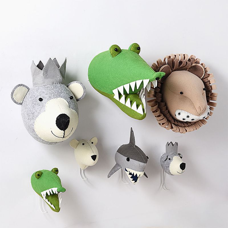 soft animal wall heads
