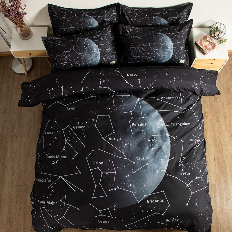 Novelty New Year Holiday Gift Constellation Stars Bedding Set