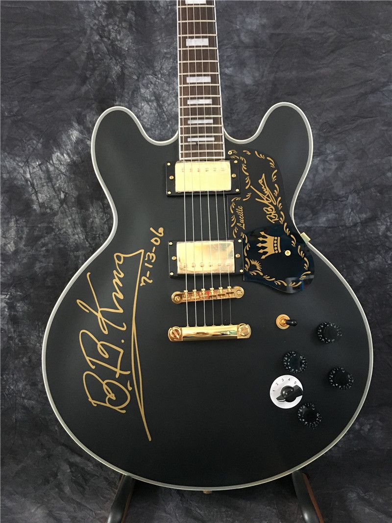 Compra 2020 80 Aniversario Personalizada B. B. King Lucille Mate Negro  Hueco Del Jazz De La Guitarra Eléctrica. Hardware Del Oro, Envío Libre  Barato | Entrega Rápida Y Calidad | Es.Dhgate
