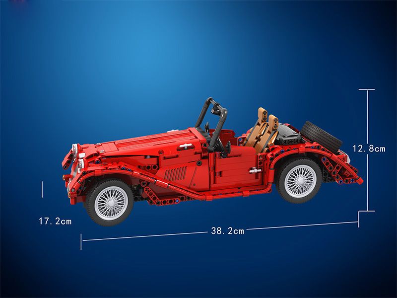New 1141pcs Technic Serias Red Convertible car building Blocks Bricks Model Toys 