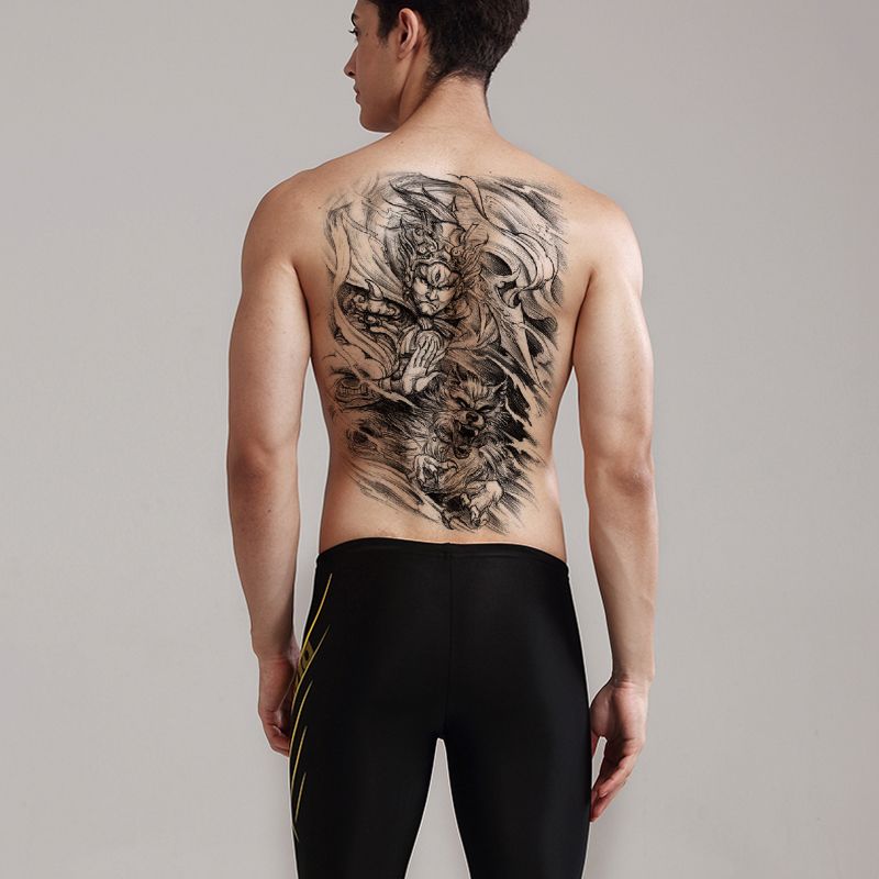 Large Temporary Tattoo Full Back Body Art Sticker Guan Yu Sun Wukong Myth Characters Big Decal Designs Fashion Woman Man Chest Tattoo Summer From Homimly 3 99 Dhgate Com