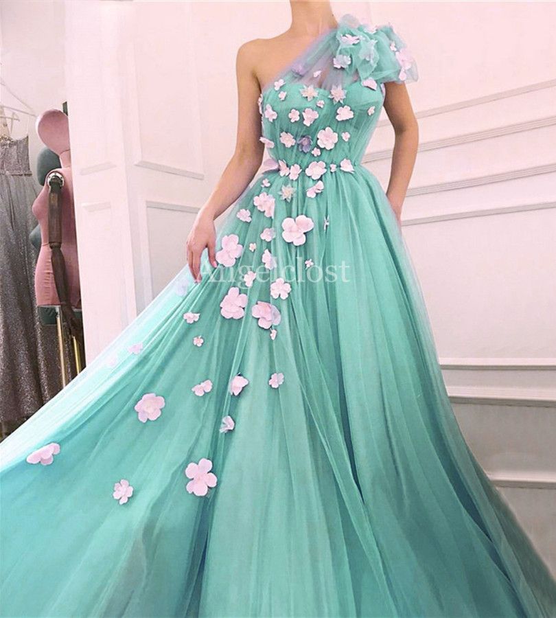 Mint Green Prom Dresses 2019 One 